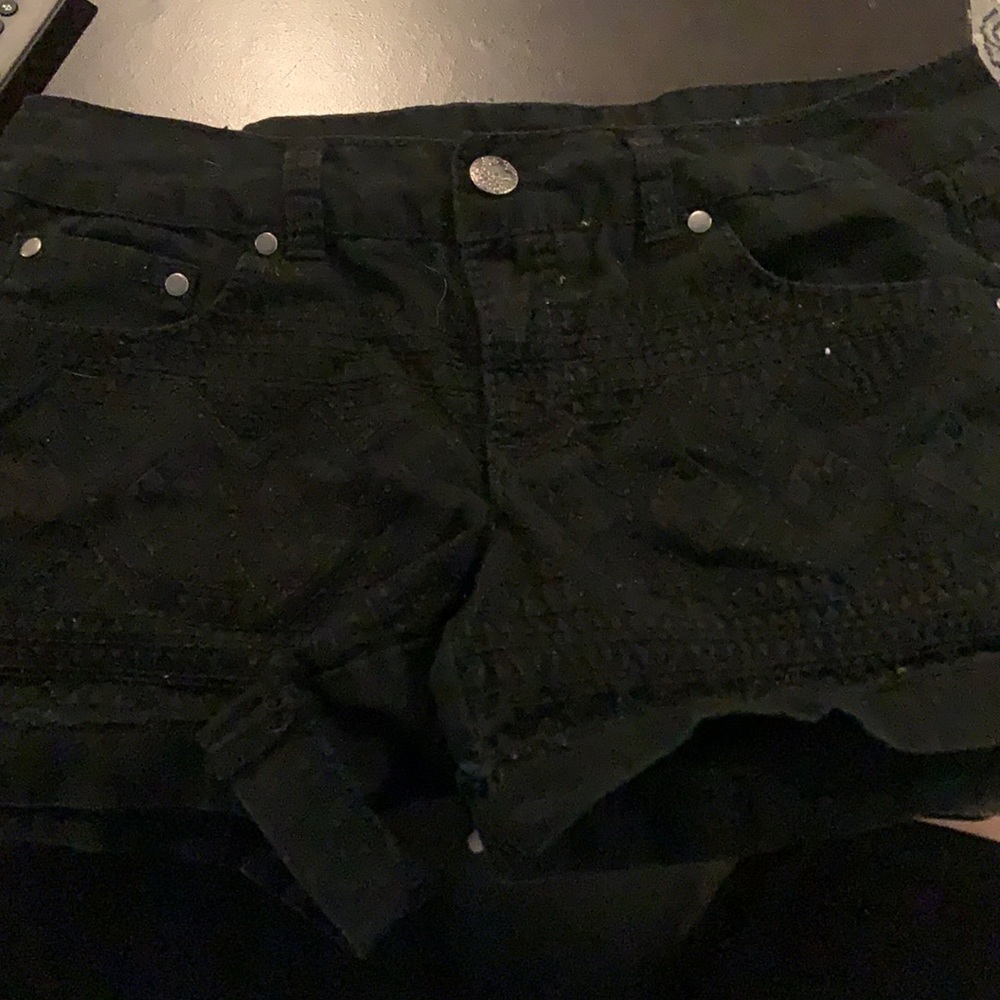 Black Jean shorts